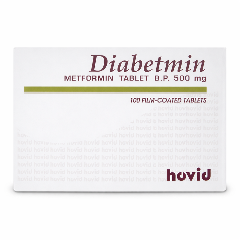 Diabetmin Metformin Tablet B.P. 500 mg x 100 Film-Coated Tablets
